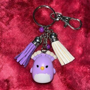 Elina peacock Squishmallow keychain